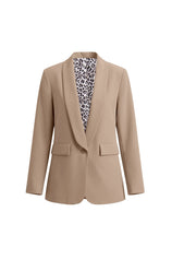 Womens Khaki  Business Casual Blazer | CicyBell
