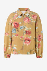 Effortless Khaki Denim Bomber Jacket Tailored | CicyBell