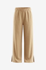 Womens Khaki Wide Leg High Waisted Pants | CicyBell