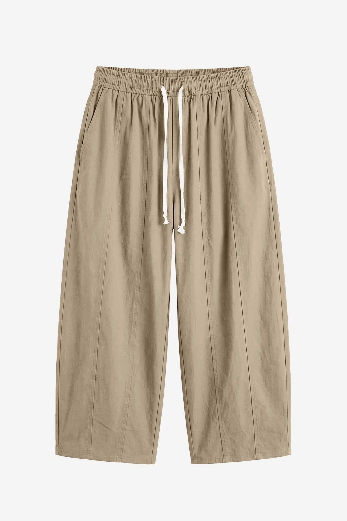 Womens Khaki High Waisted Baggy Barrel Pants | CicyBell