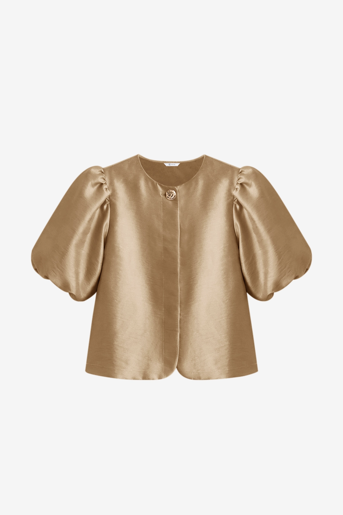 Womens Khaki Silk Satin Button Down Shirts | CicyBell