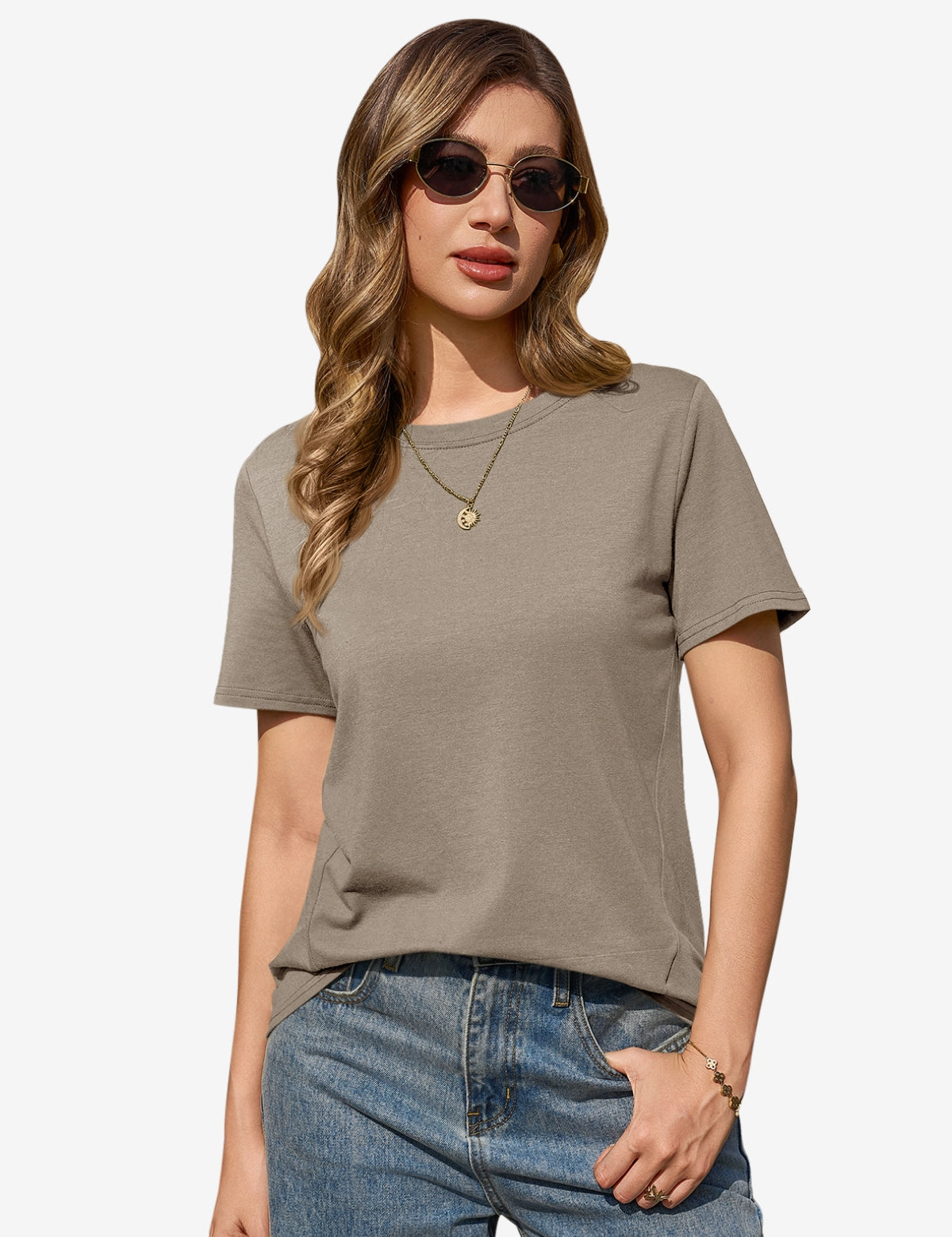 CicyBell-Womens-Khaki-T-Shirts-N5Z002_1.webp