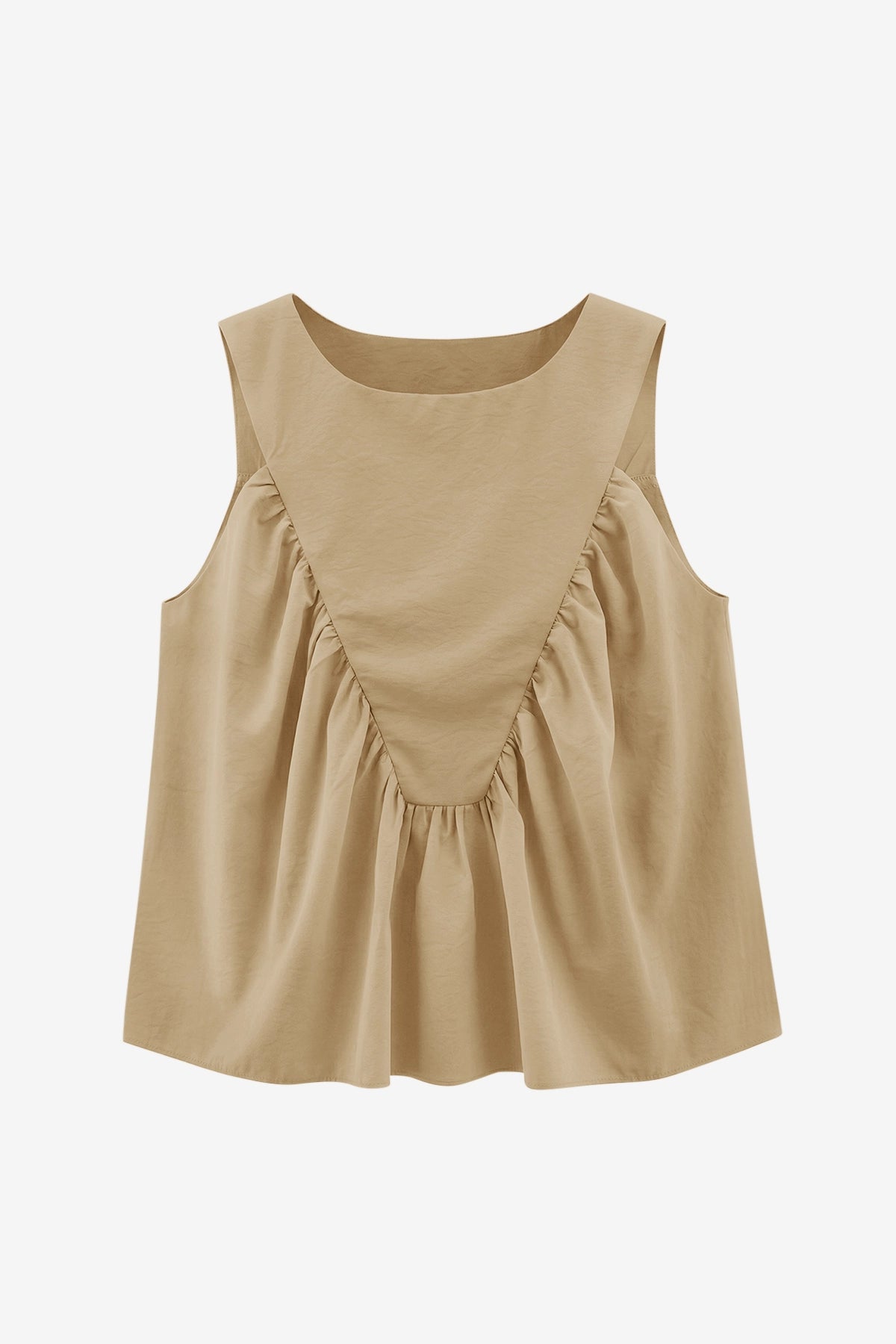 Womens Khaki Peplum Babydoll Tank Tops | CicyBell