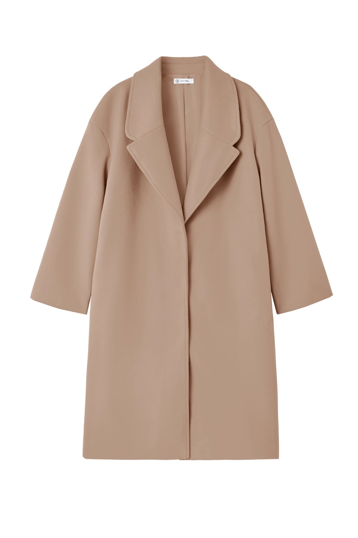 Cicy Bell Womens Khaki Wool Blend Trench Coat