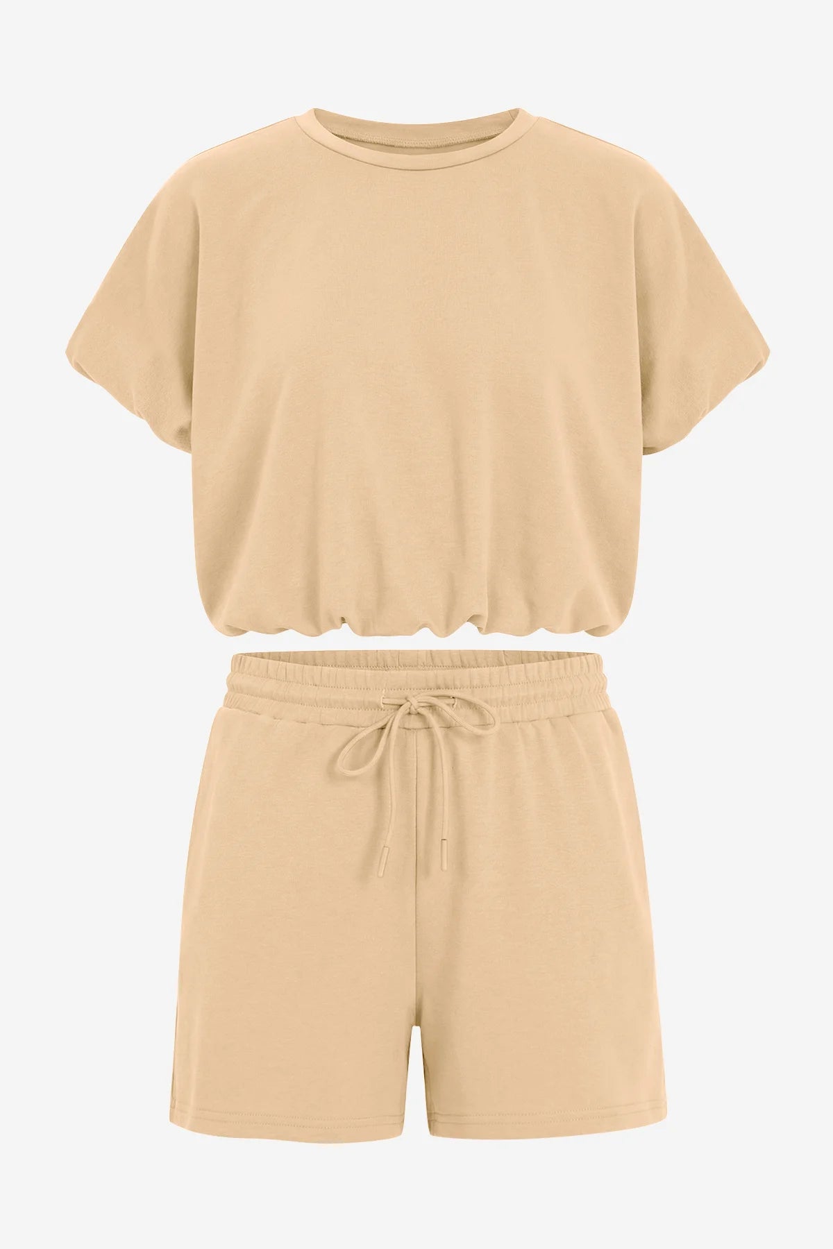Womens Khaki Summer 2 Piece Short Sets | CicyBell