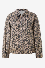 Effortless Leopard Denim Bomber Jacket Tailored | CicyBell
