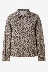 Effortless Leopard Denim Bomber Jacket Tailored | CicyBell