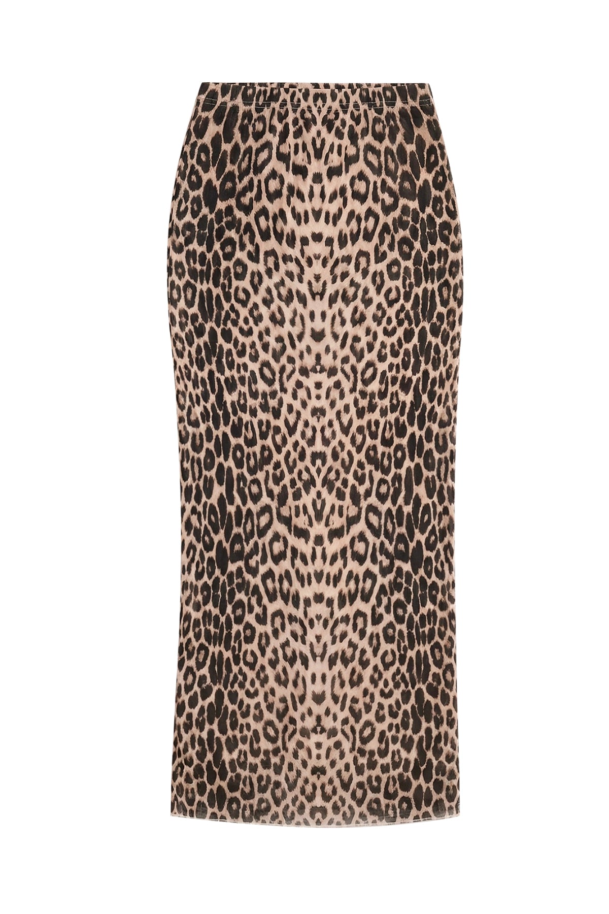 Womens Leopard Print Floral Boho Mesh Midi Skirt  | CicyBell