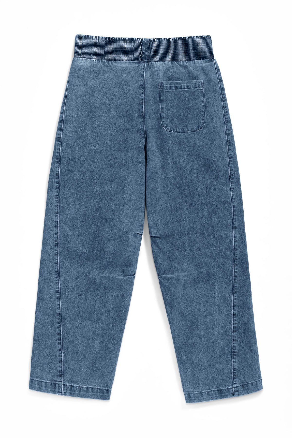 Cicy Bell Womens Light Blue Smocked Barrel Jeans