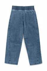 Cicy Bell Womens Light Blue Smocked Barrel Jeans