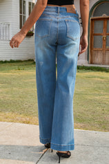 Womens Light Blue Wide Leg Jeans | CicyBell