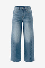 Womens Light Blue High Waisted Wide Leg Jeans | CicyBell