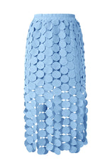 Cicy Bell Womens Light Blue Hollow Out Maxi Skirts