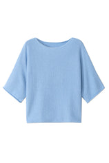 Womens Light Blue Half Sleeve Sweaters | CicyBell