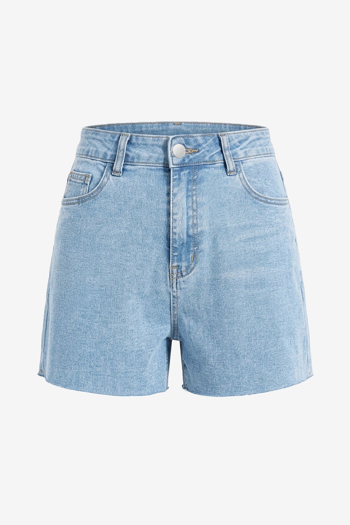 Womens Light Blue High Waisted Jean Shorts | CicyBell