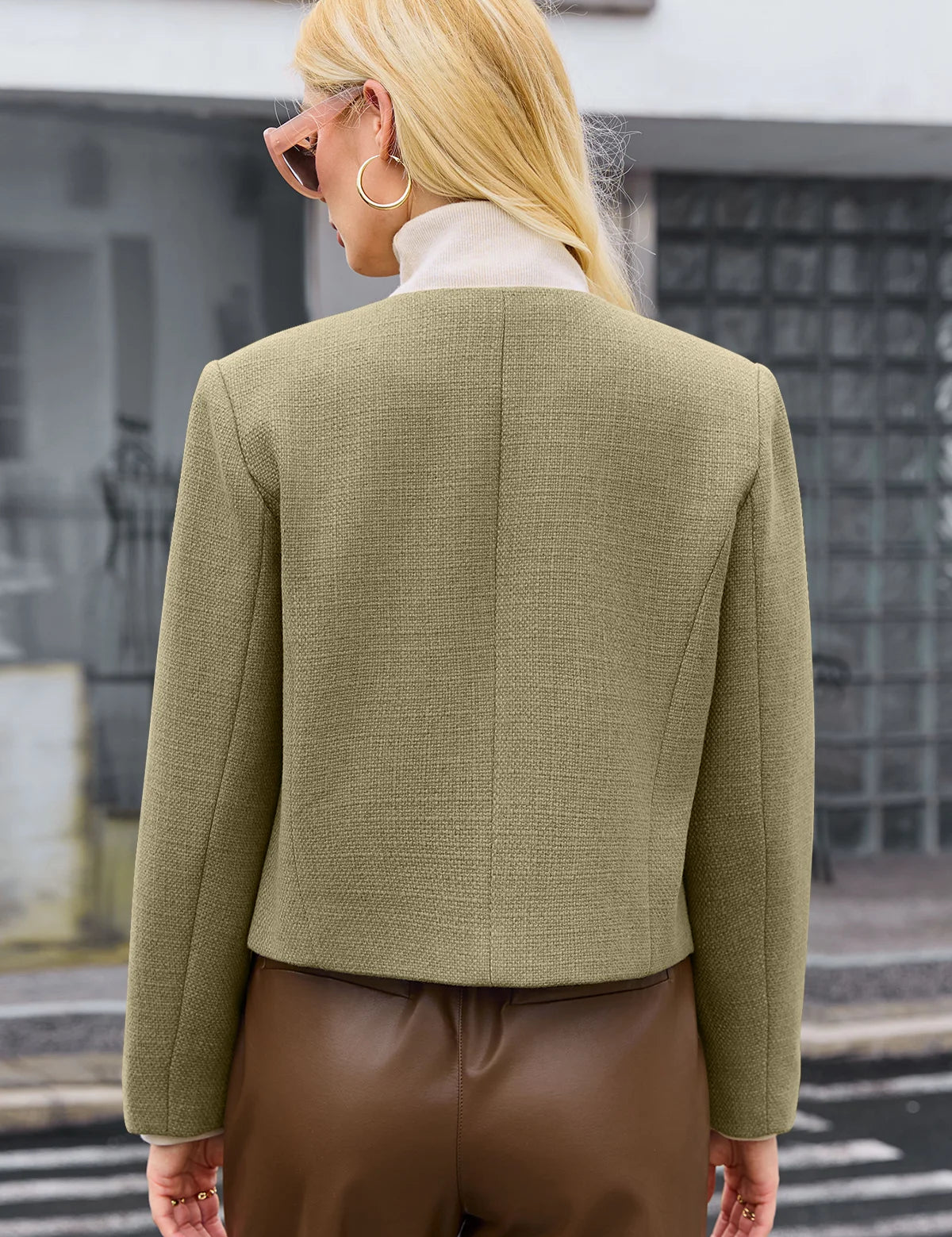 CicyBell-Womens-LightGreen-Cropped-Tweed-BlazerJackets-RP6129_2.webp