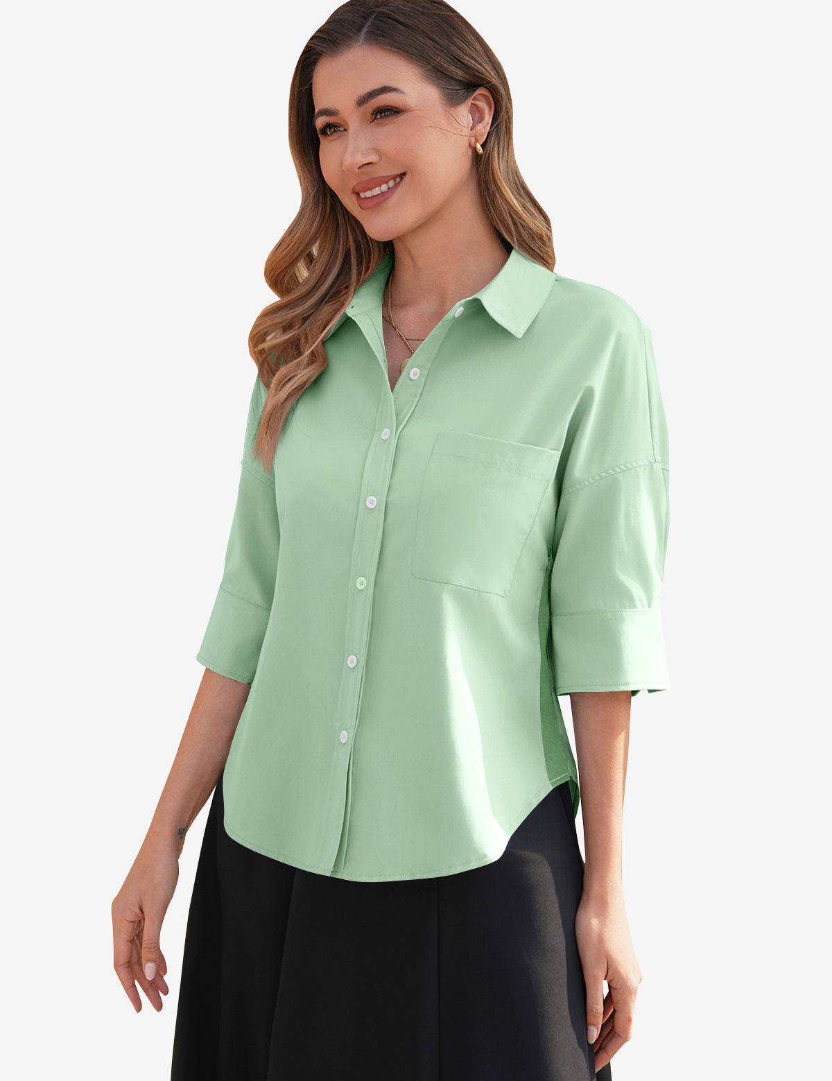 CicyBell-Womens-LightGreen-Shirts-J7K266_1.webp