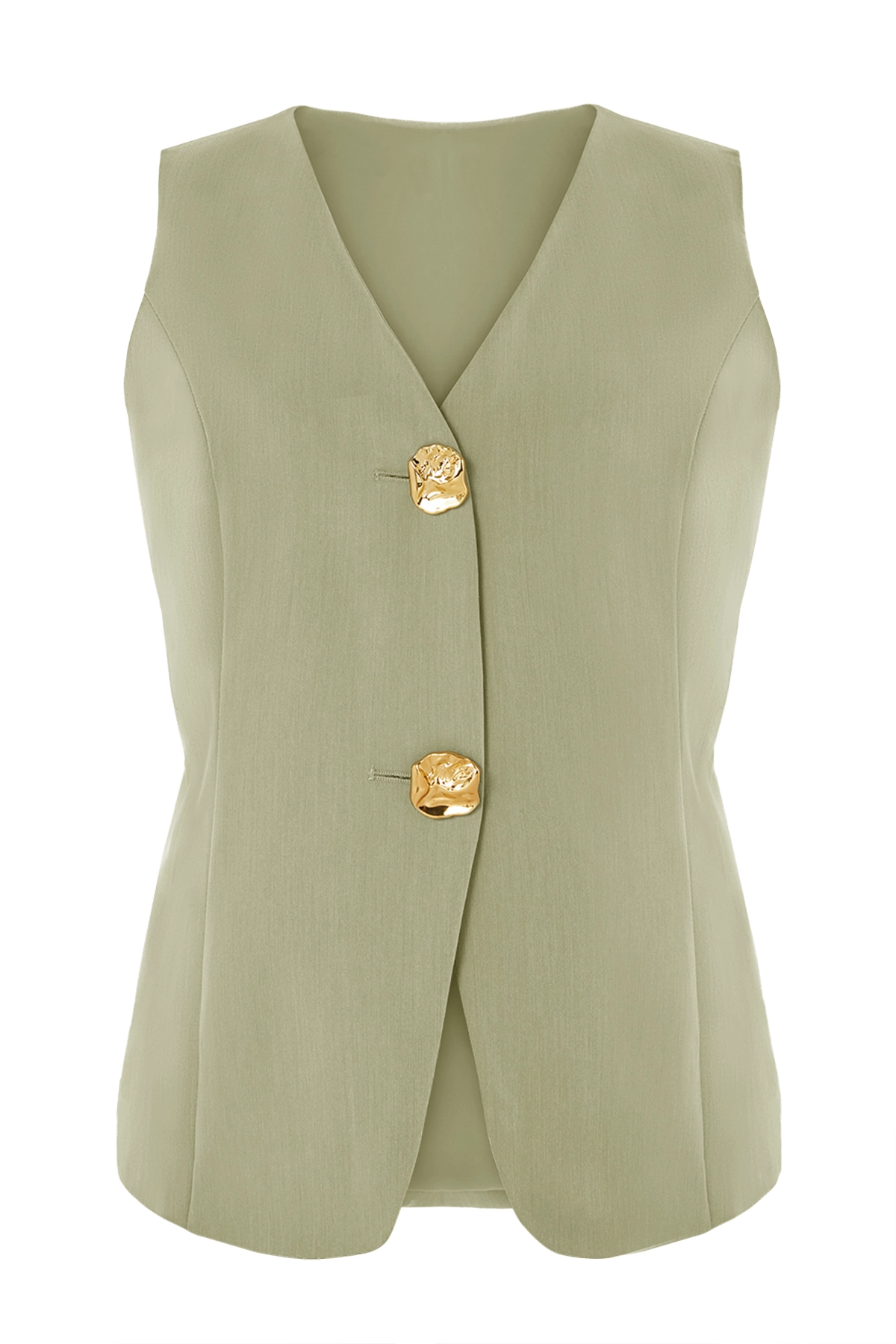 Cicy Bell Womens Light Green V Neck Vest Tops