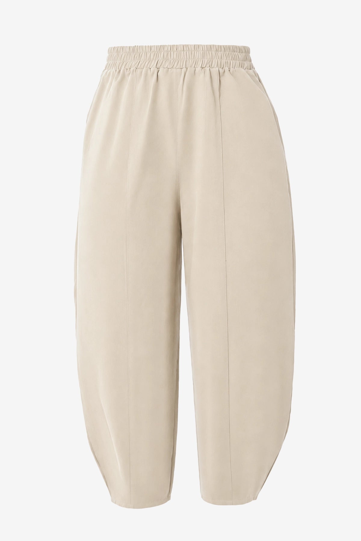 Breathable Light Khaki High Waisted Cotton Ankle Pants | CicyBell