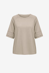 Womens Light Khaki Oversized T-Shirts  | CicyBell