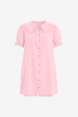 Womens Light Pink Mini Shirt Dress  | CicyBell