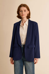 Womens Navy Business Casual Blazer | CicyBell