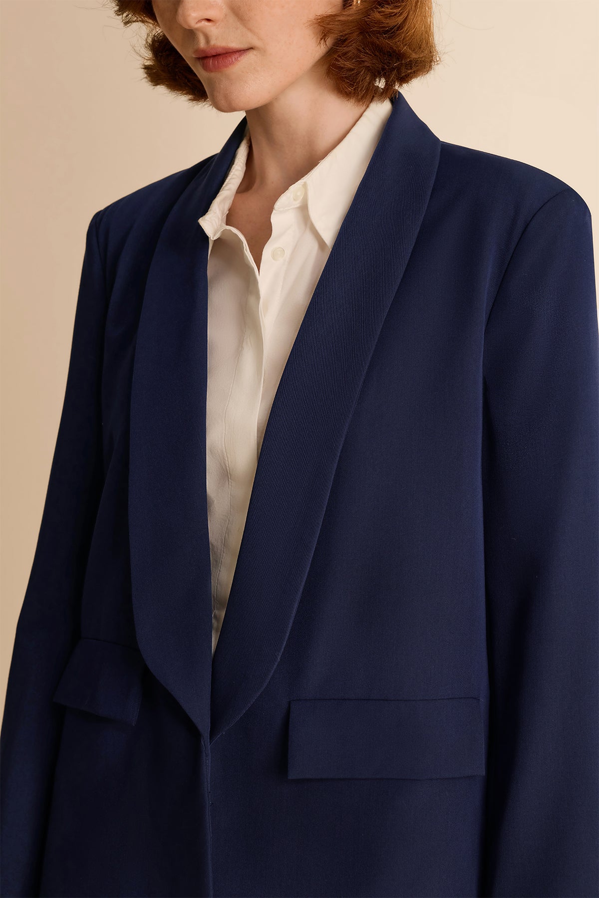 Womens Navy Business Casual Blazer | CicyBell