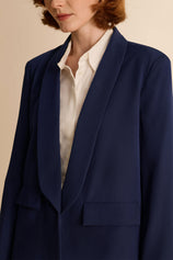 Womens Navy Business Casual Blazer | CicyBell