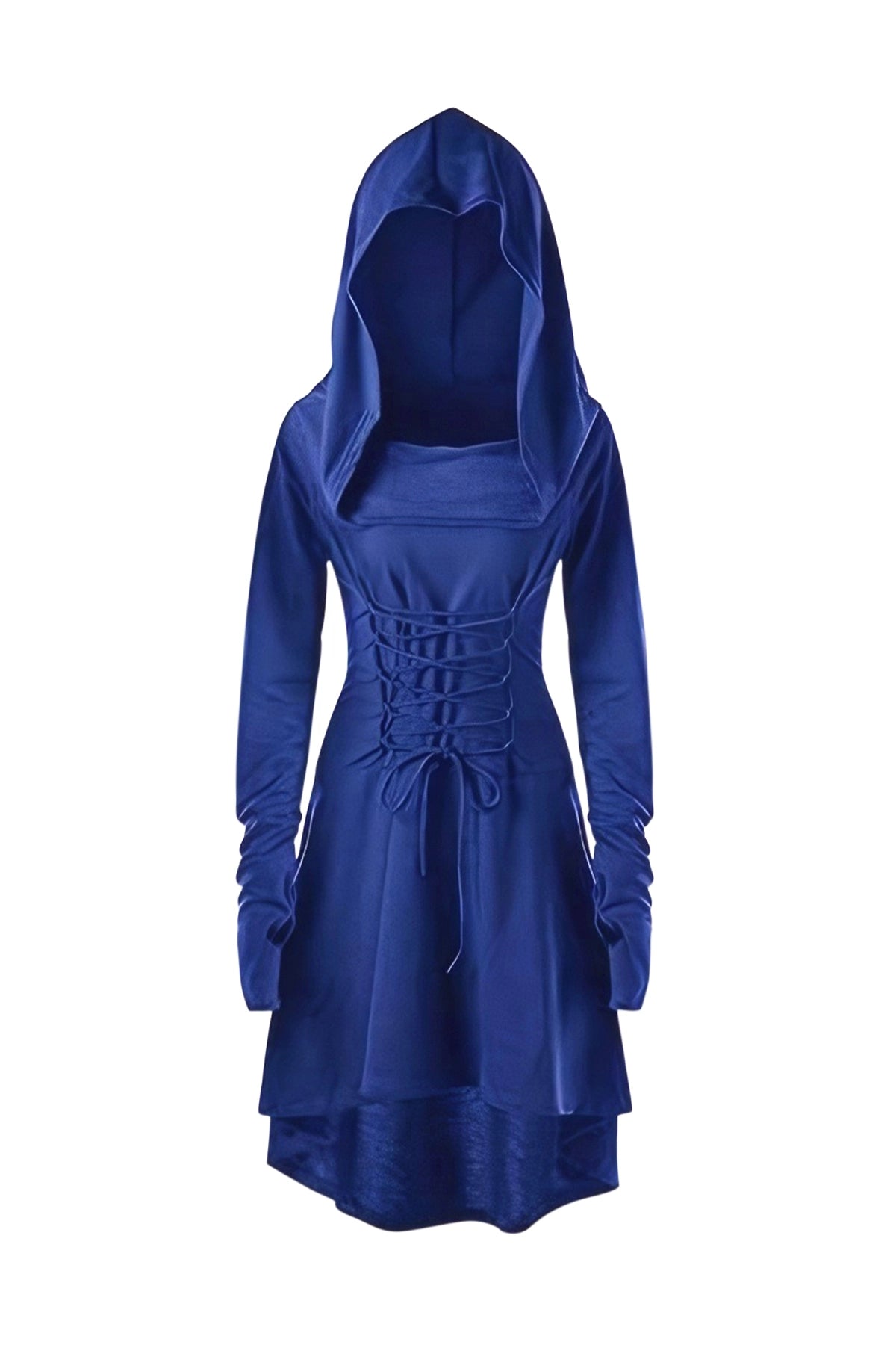 Womens Navy Hooded Lace Up Renaissance Dress | CicyBell