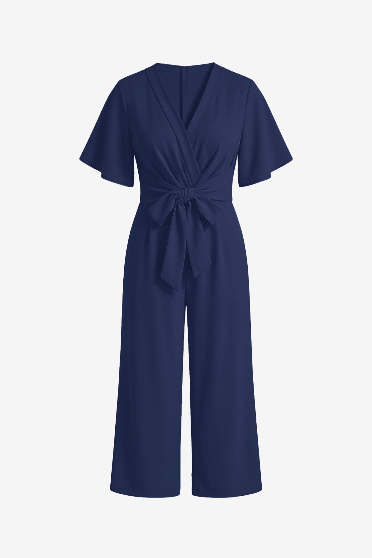 Womens Navy Wide Leg Long Pants Rompers | CicyBell