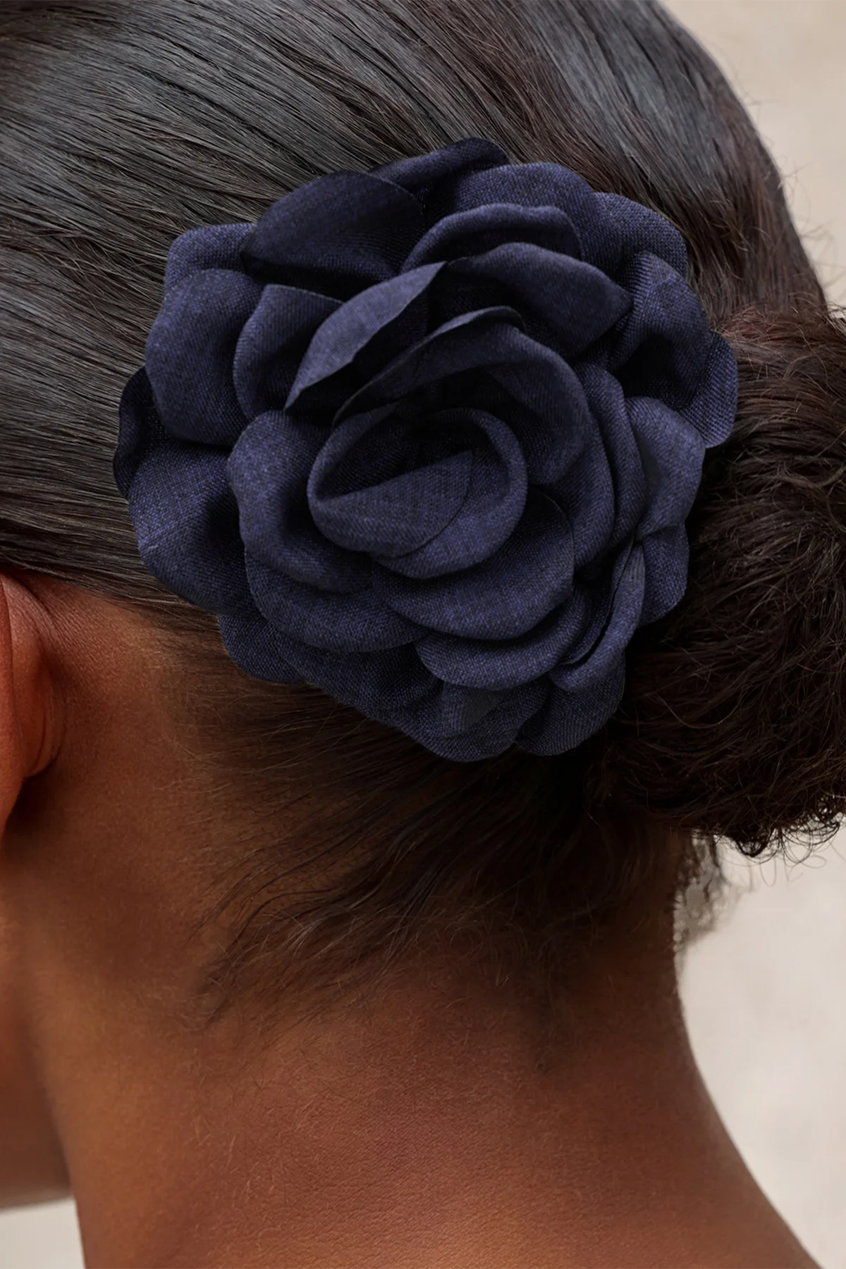 Womens Navy 4'' Rose Brooch Pin | CicyBell