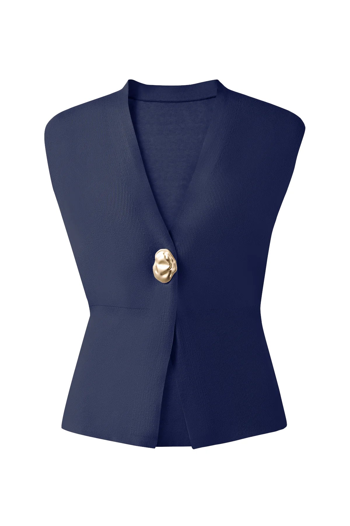 Cicy Bell Womens Navy V Neck Sweater Vest