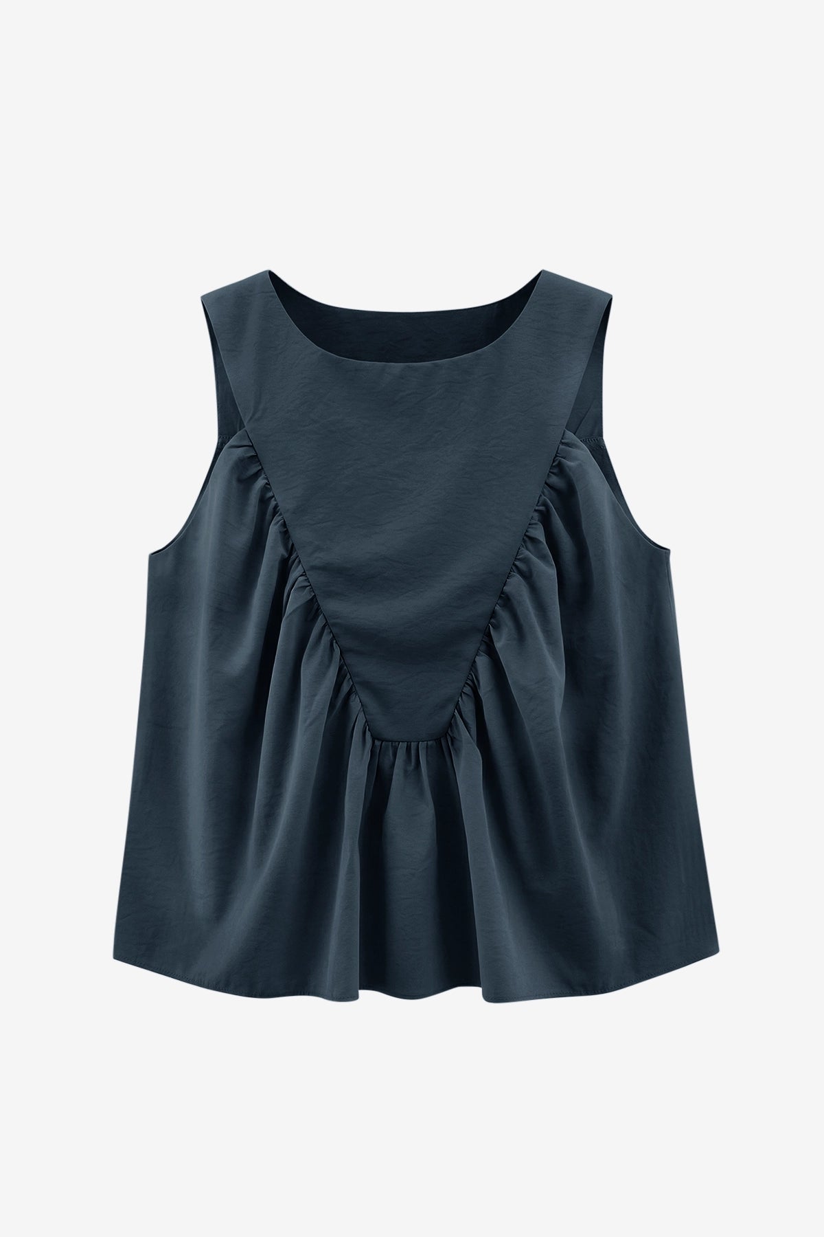 Womens Navy Peplum Babydoll Tank Tops | CicyBell