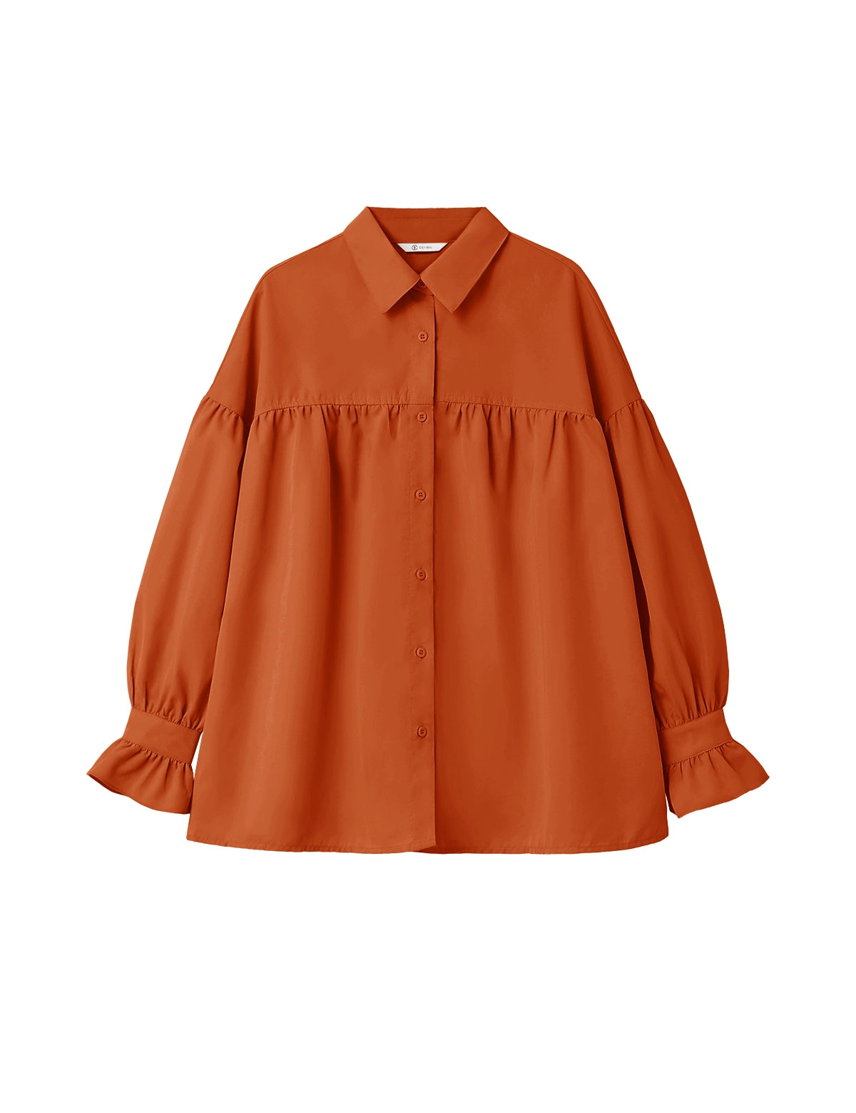 CicyBell-Womens-Orange_Red-ButtonDownShirts_1.webp