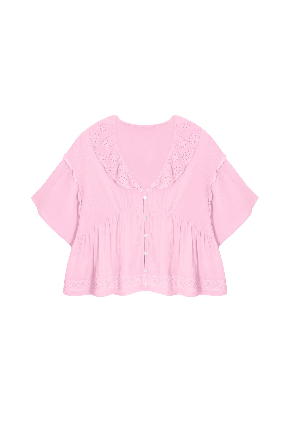 Cicy Bell Womens Pink Babydoll Tops