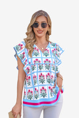 Womens Pink Floral Peplum Babydoll Tops  | CicyBell