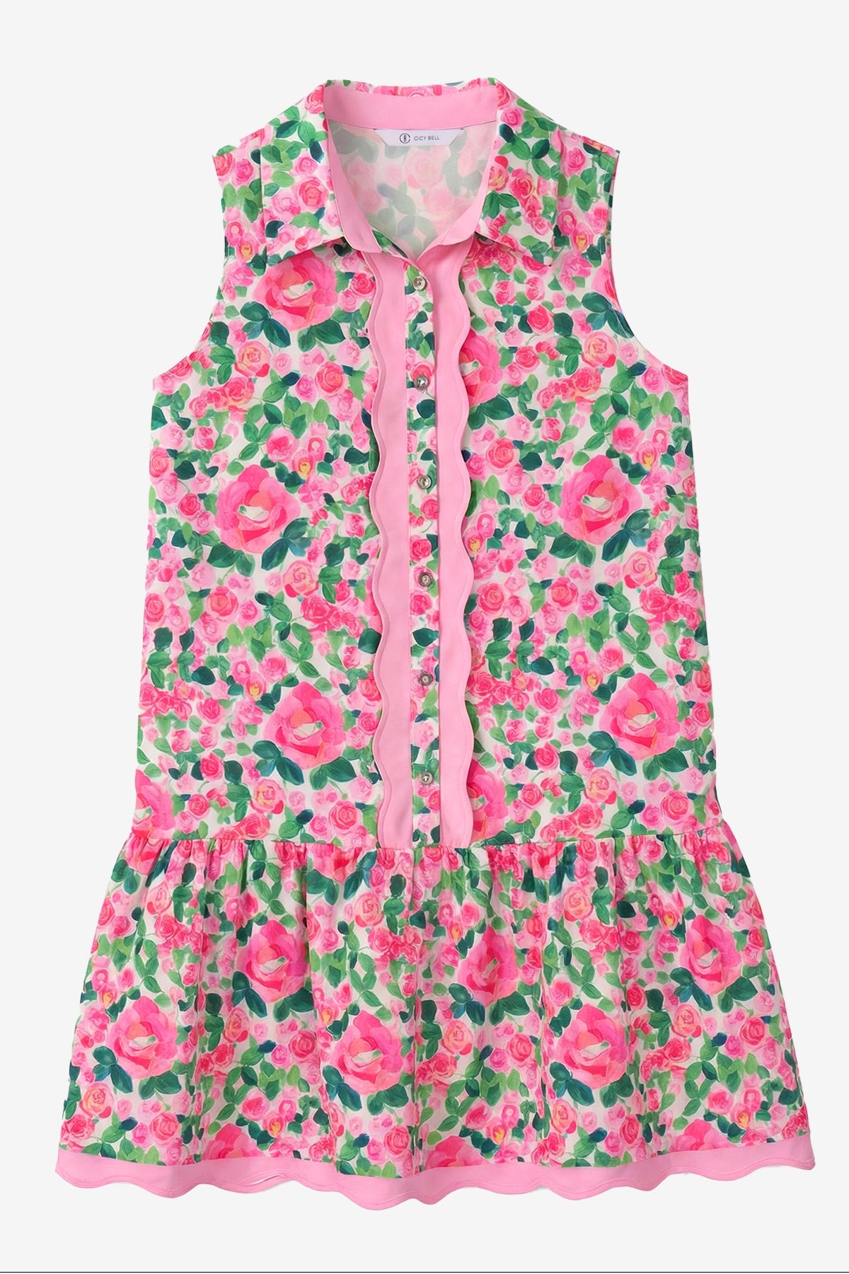 Womens Pink Floral Mini Dress | CicyBell