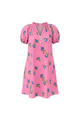 Womens Pink Puff Sleeve Mini Dresses | CicyBell