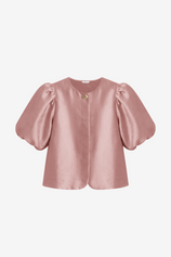 Womens Pink Silk Satin Button Down Shirts | CicyBell