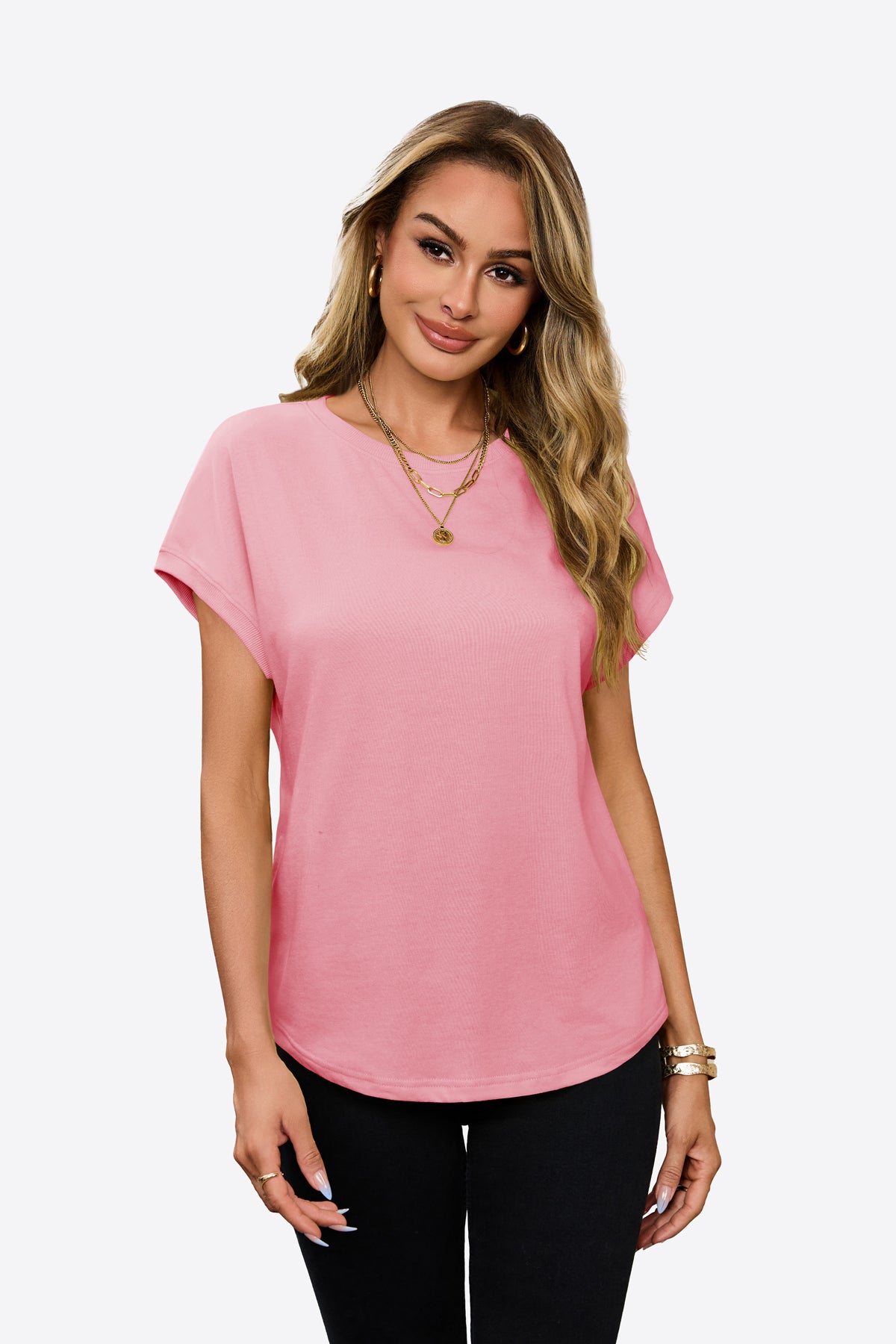 Womens Pink Summer Cap Sleeve | CicyBell