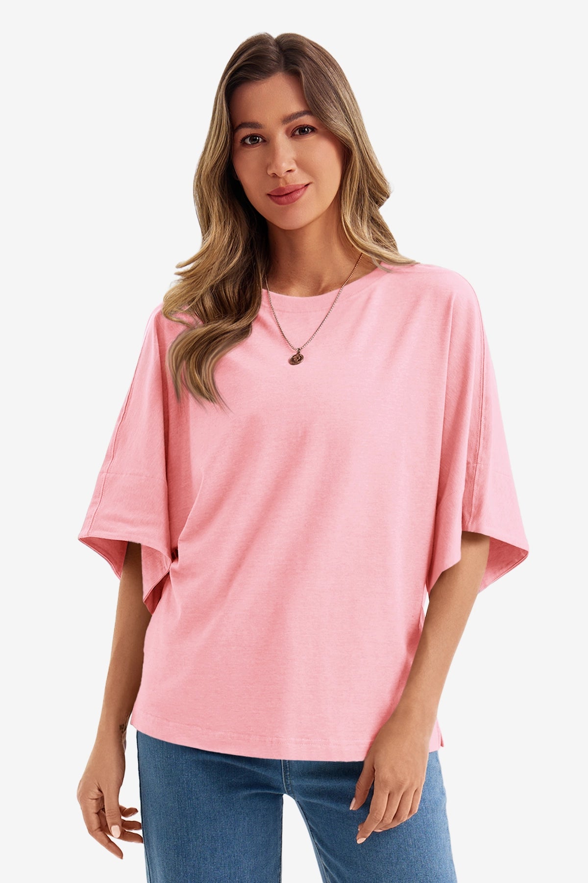 Womens Pink Half Sleeve T-Shirts | CicyBell