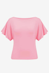 Womens Pink Tie Back Cinched Tops | CicyBell