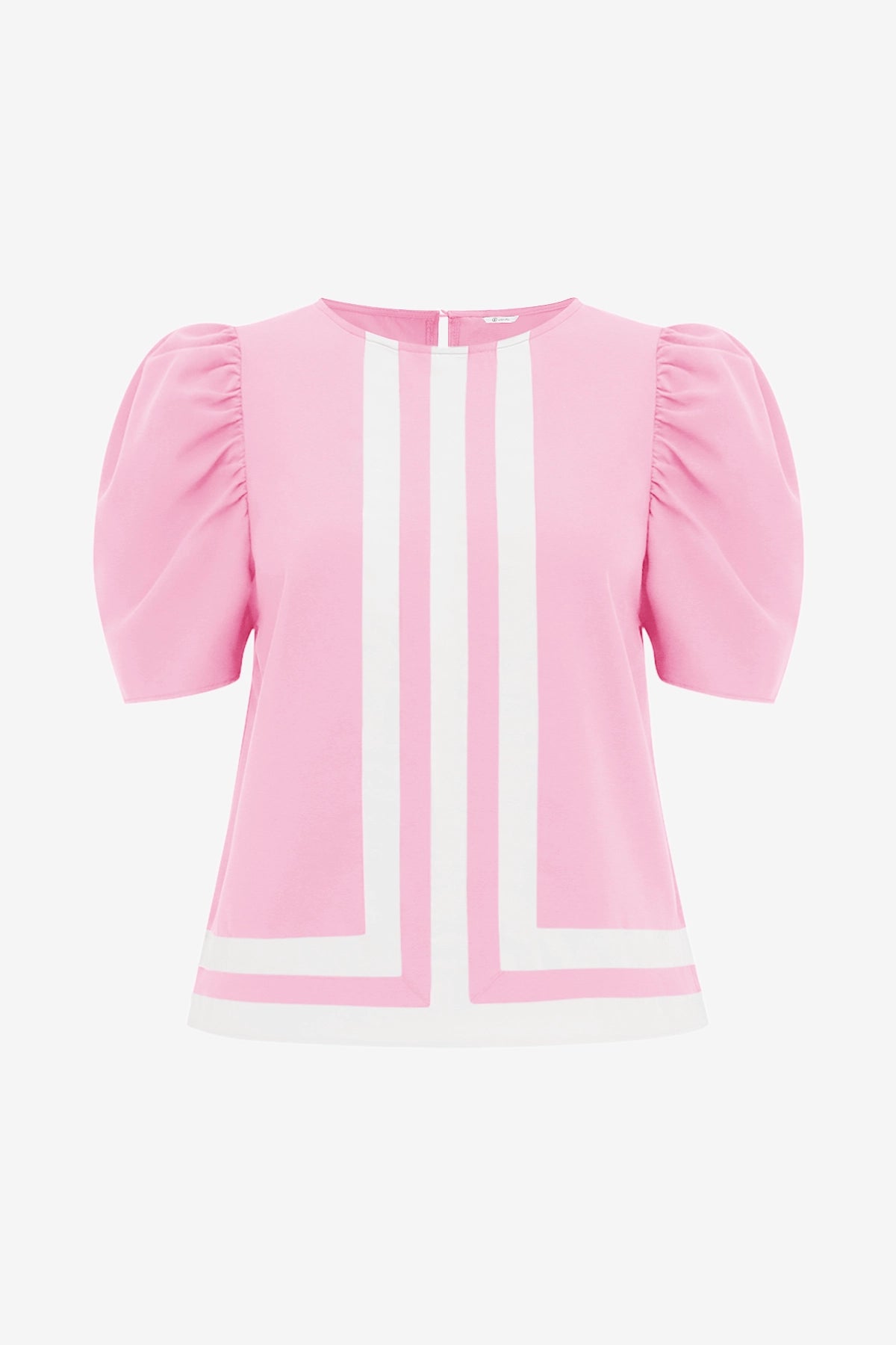 Womens Pink Summer Puff Sleeve Blouses  | CicyBell