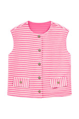 Womens Pink Summer Striped Vest | CicyBell