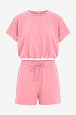 Womens Pink Summer 2 Piece Short Sets | CicyBell