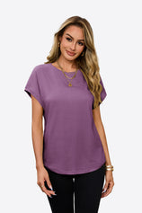 Womens Purple Summer Cap Sleeve | CicyBell