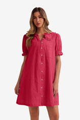 Womens Red Mini Shirt Dress  | CicyBell