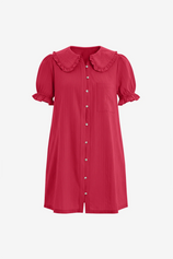 Womens Red Mini Shirt Dress  | CicyBell