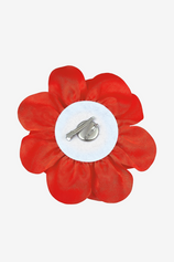 Womens Red Satin Rose Brooch Pin | CicyBell