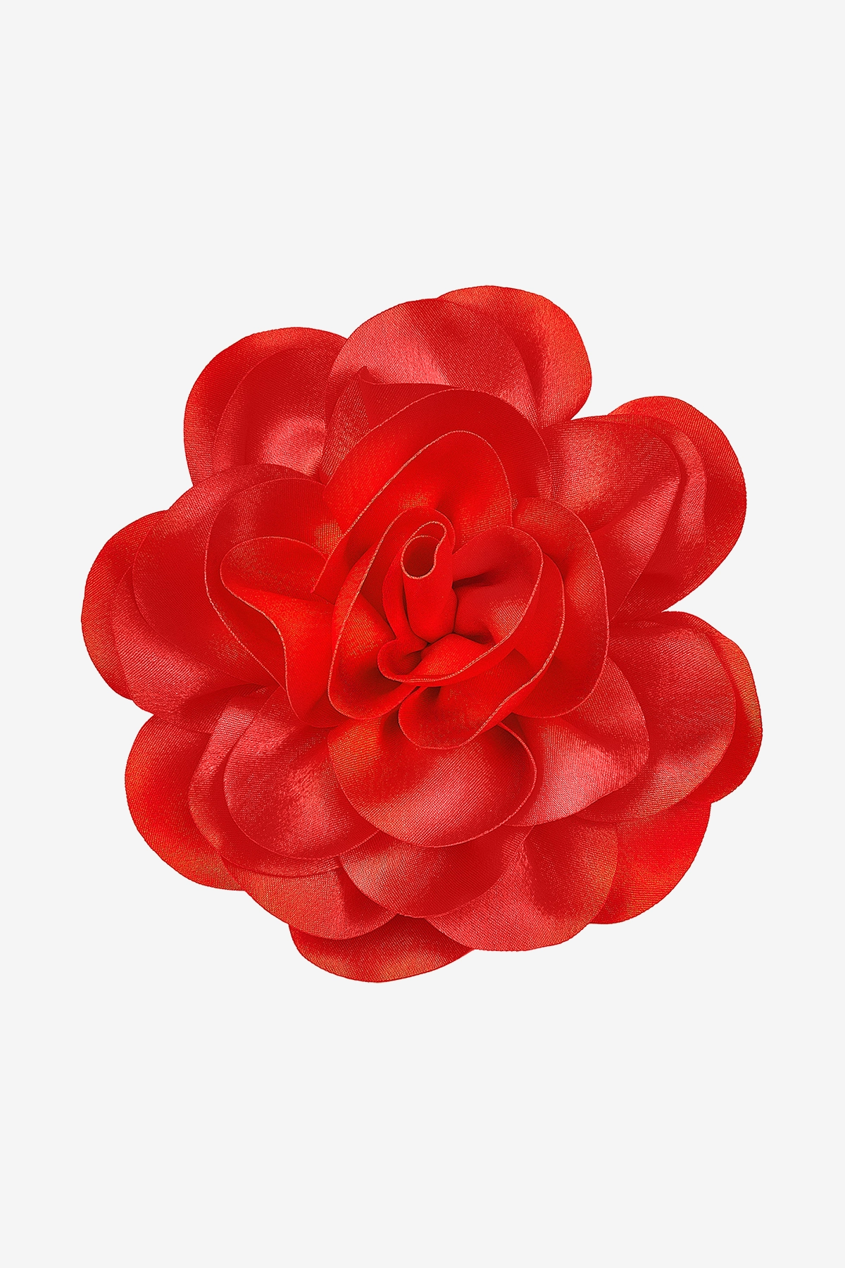 Womens Red Satin Rose Brooch Pin | CicyBell